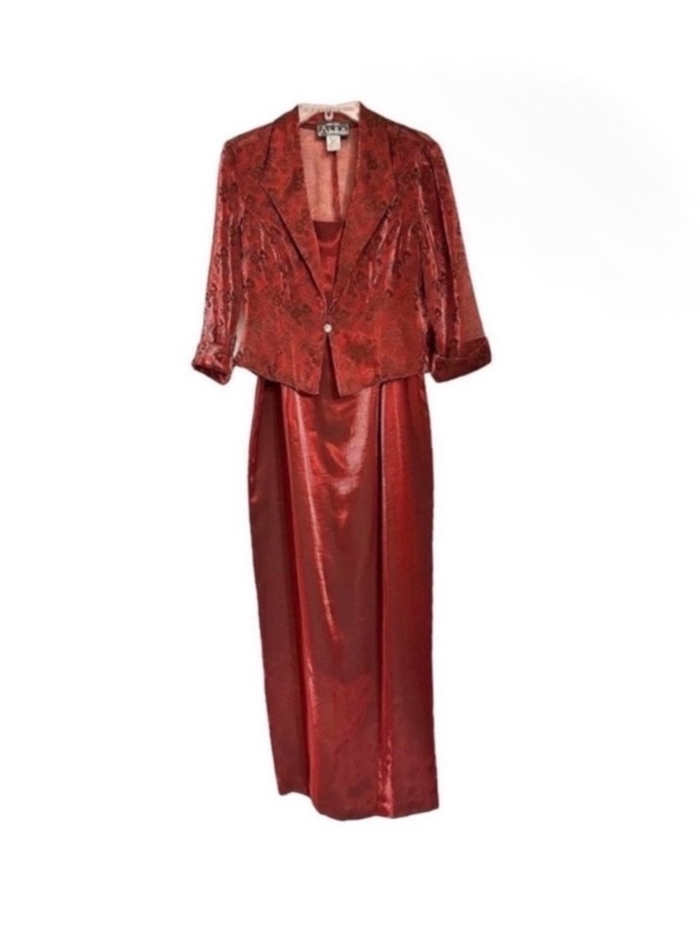 Alex Evenings NEW 2 Piece Shear Jacket Spaghetti Strap Evening Gown